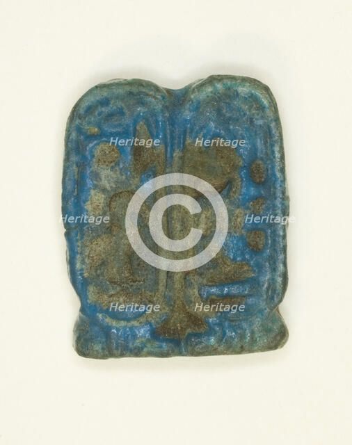 Amulet: Double Cartouche of King Akhenaton, Egypt, New Kingdom, Dynasty 18, reign of Akhenaten... Creator: Unknown.