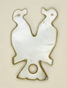 Amulet in the Shape of Two Mirror-Imaged Birds, Byzantine Period (4th-7th century). Creator: Unknown