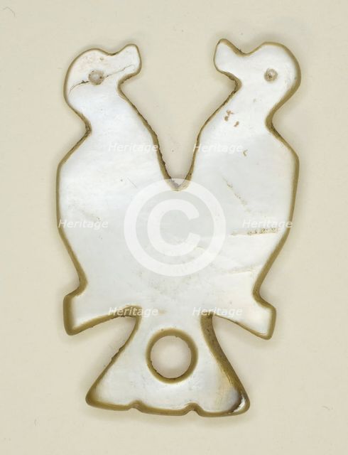 Amulet in the Shape of Two Mirror-Imaged Birds, Byzantine Period (4th-7th century). Creator: Unknown.