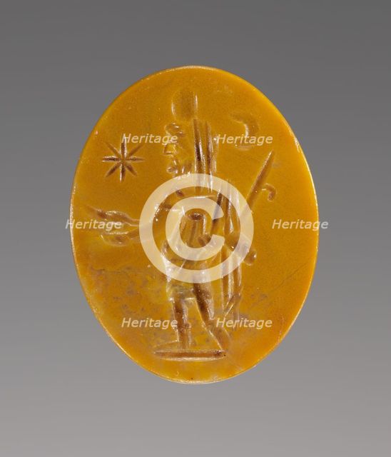Amulet with Kronos and an Inscribed Prayer, A.D. 100-250. Creator: Unknown.