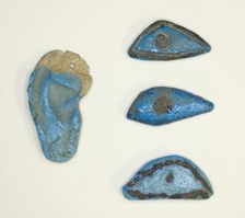 Amulets (Ear and 3 Eyes), Egypt, New Kingdom (about 1550-1069 BCE). Creator: Unknown
