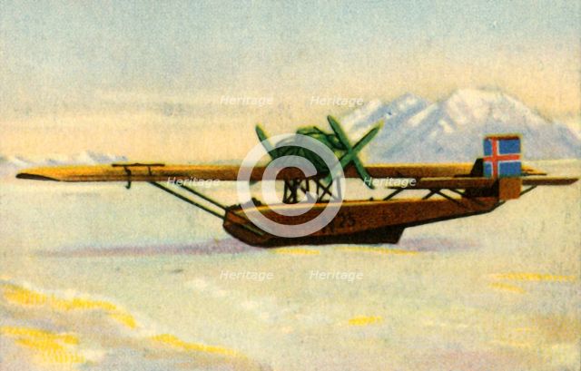 Amundsen's Dornier Do J Wal in polar ice, 1925, (1932). Creator: Unknown.