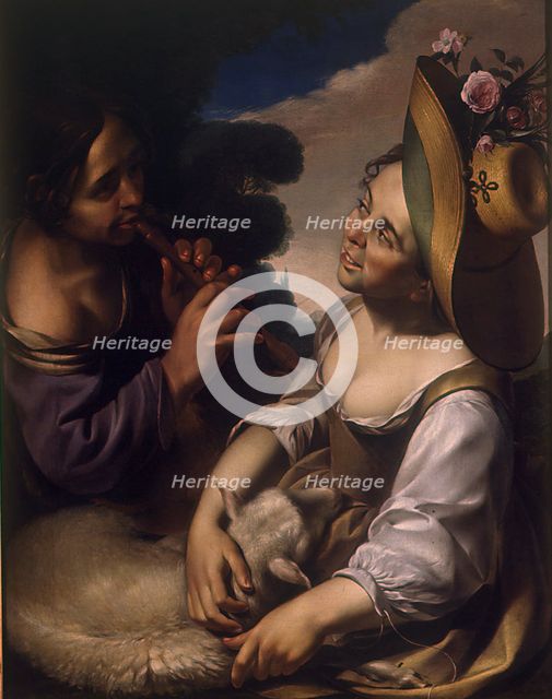 Amusement of the shepherds, First Half of 17th cen. Creator: Crabeth, Wouter Pietersz., the Younger (1594-1644).