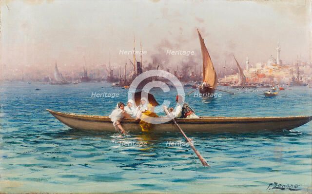 Amusement on the Caique. Artist: Zonaro, Fausto (1854-1929)