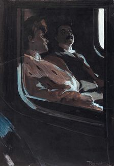 Amusement in the carriage. Creator: Reznicek, Ferdinand von (1868-1909)