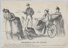 Amusements for the Sea-side (verso) (Punch, or the London Char..., 1873. Creator: Unknown