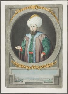 Amurat Kahn I, from Portraits of the Emperors of Turkey, 1815. Creator: John Young