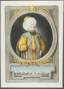 Amurat Kahn II, from Portraits of the Emperors of Turkey, 1815. Creator: John Young