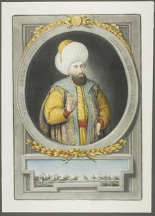 Amurat Kahn II, from Portraits of the Emperors of Turkey, 1815. Creator: John Young
