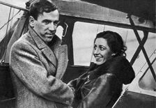 Amy Johnson, British aviator, about to set out for Cape Town, 1932. Creator: Unknown