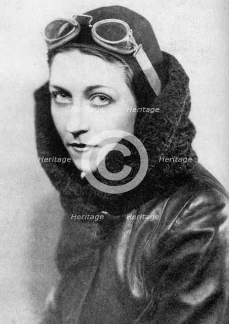 Amy Johnson, pilot, c1930s (1936). Artist: Unknown