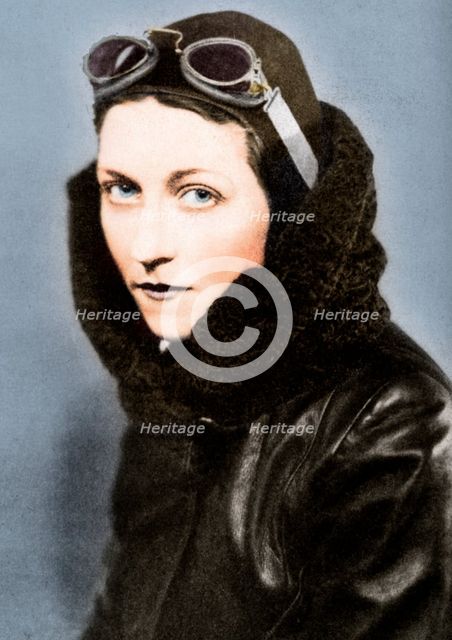 Amy Johnson, pilot, c1930s (1936). Artist: Unknown.