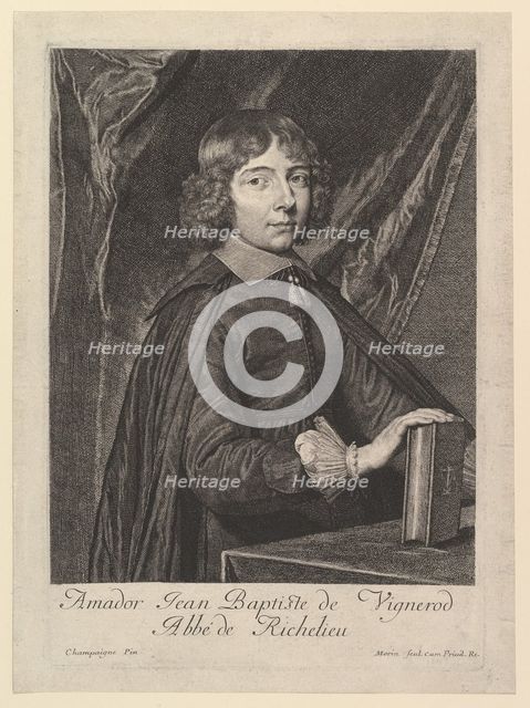 Amador Jean-Baptiste de Vignerod, abbe de Richelieu. Creator: Jean Morin.