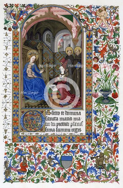 Amadee de Saluces and the Virgin, middle of the 15th century. Artist: Unknown