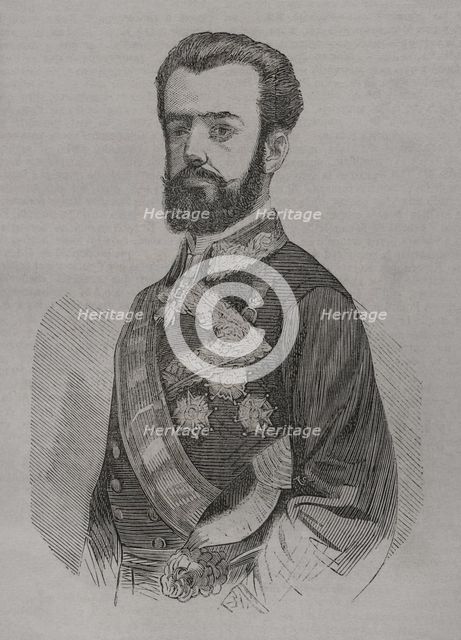 Amadeo I of Spain, (1845-1890), King of Spain from January 2, 1871 to February 11, 1873 (1871).  Creator: Unknown.