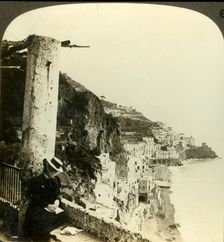 Amalfi and the sea, east from the Capuchin convent, Italy c1909. Creator: Unknown