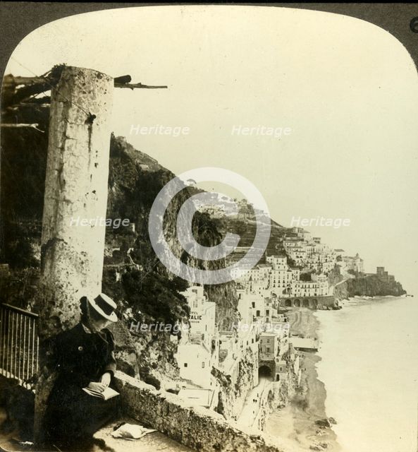 'Amalfi and the sea, east from the Capuchin convent, Italy', c1909. Creator: Unknown.