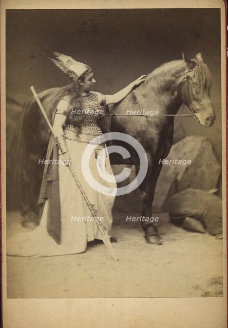 Amalie Materna (1844-1918) as Brünnhilde in Opera Der Ring des Nibelungen by R. Wagner, 1876.