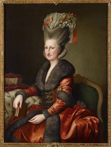Amalie of Zweibrücken-Birkenfeld-Bischweiler (1752-1828), Electress and first Queen of..., c 1780. Creator: Brandt, Heinrich Carl (1724-1787)
