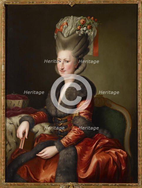 Amalie of Zweibrücken-Birkenfeld-Bischweiler (1752-1828), Electress and first Queen of..., c 1780. Creator: Brandt, Heinrich Carl (1724-1787).