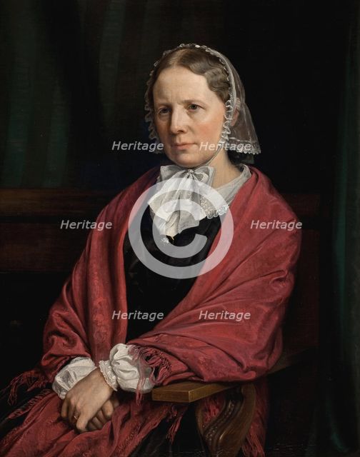 Amalie Elisabeth Freund, nee von Würden. The sculptor H. E. Freund's wife, 1860. Creator: Peter Christian Thamsen Skovgaard.