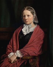 Amalie Elisabeth Freund, nee von Würden. The sculptor H. E. Freund's wife, 1860. Creator: Peter Christian Thamsen Skovgaard
