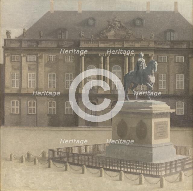 Amalienborg Square, Copenhagen, 1896. Creator: Vilhelm Hammershøi.