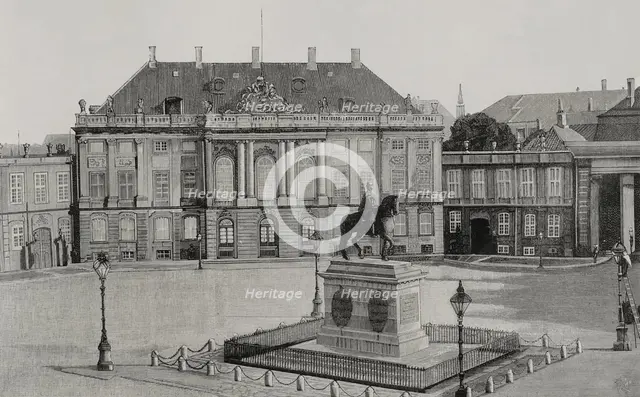 Amalienborg Palace, Copenhagen, Denmark, 1898. Creator: Bernardo Rico.