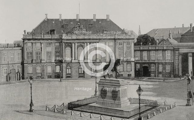 Amalienborg Palace, Copenhagen, Denmark, 1898. Creator: Bernardo Rico.