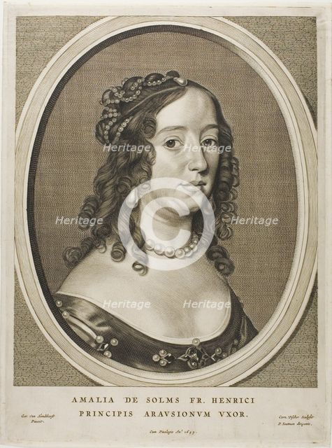 Amaliey of Solms, n.d. Creator: Cornelis de Visscher.
