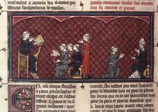 Amalric of Bene lecturing, c1325-c1350. Creator: Unknown