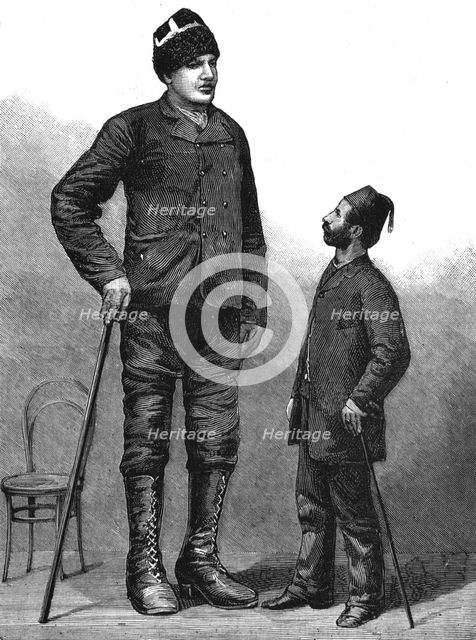 'Amanab, a Greek giant, 7 feet 9 inches tall', 1886.  Creator: Unknown.