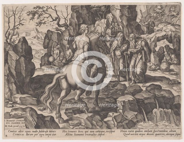 Amassing Knowledge, from The Course of Human Life, 1570. Creator: Pieter Furnius.