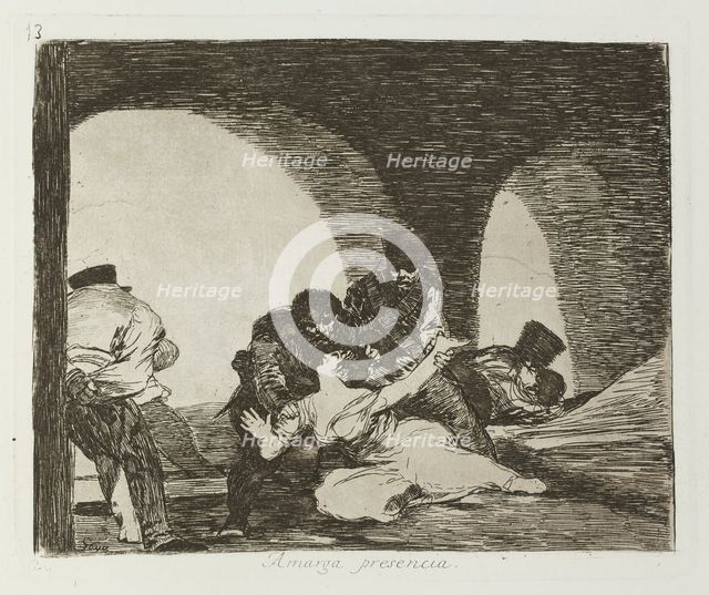 Amarga presencia.; Los Desastres de la Guerra, Madrid 1863. Creator: Francisco Goya.