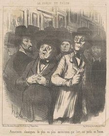 Amateurs classiques ... convaincus ..., 19th century. Creator: Honore Daumier