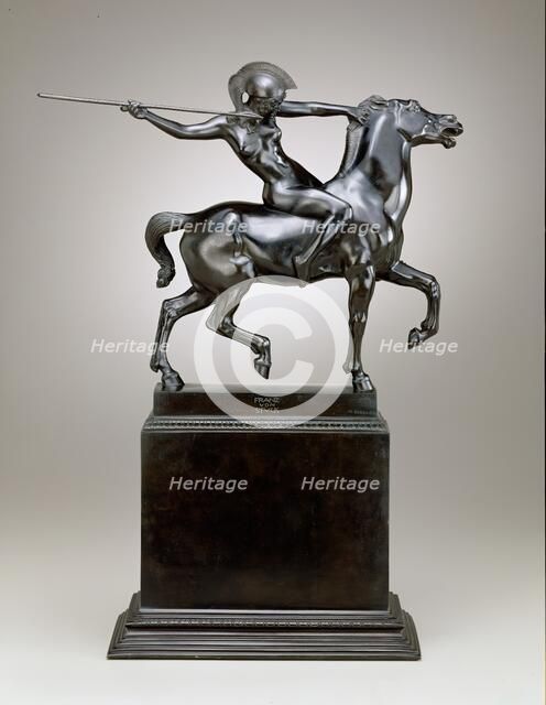 Amazon on Horseback, modelled 1897, cast 1906 or later. Creator: Franz von Stuck.