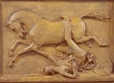 Amazon falling from her Horse, c1842-1848? Creator: John Gibson