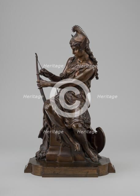Amazon Preparing for Battle (Queen Antiope or Hippolyta?), or Armed Venus, model c. 1860/1872. Creator: Pierre Eugene Emile Hebert.
