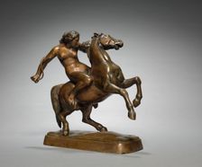 Amazon Taming a Horse, c. 1840-1843. Creator: Jean-Jacques Feuchère (French, 1807-1852)