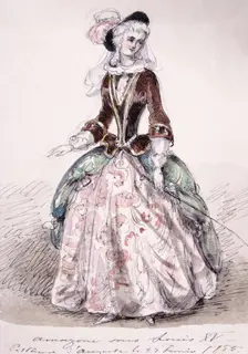 Amazone sous Louis XV. 1855. Augusta", 1855. Creator: Fritz von Dardel
