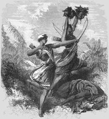 Amazons of Dahomey in Battle; The Kingdom of Dahomey 1875. Creator: Unknown