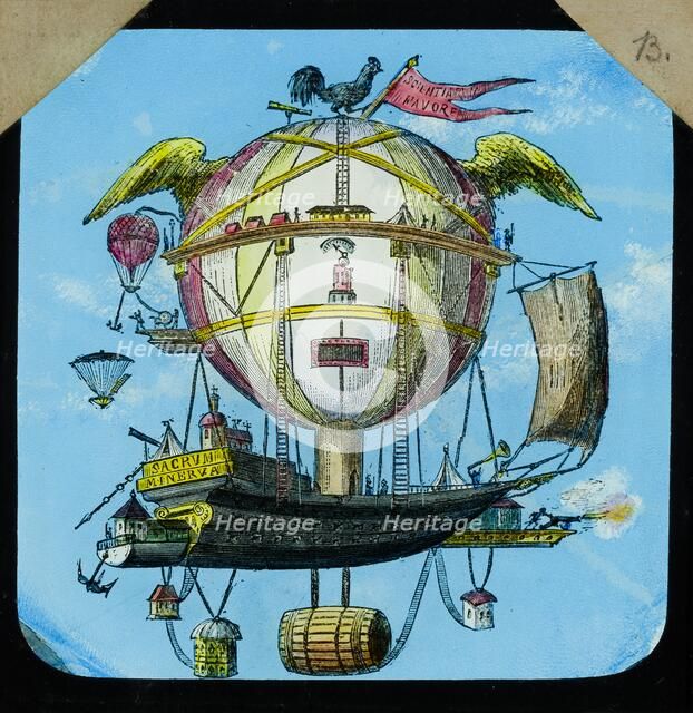 Amazing flying machine, 1882-1892. Artist: Unknown.