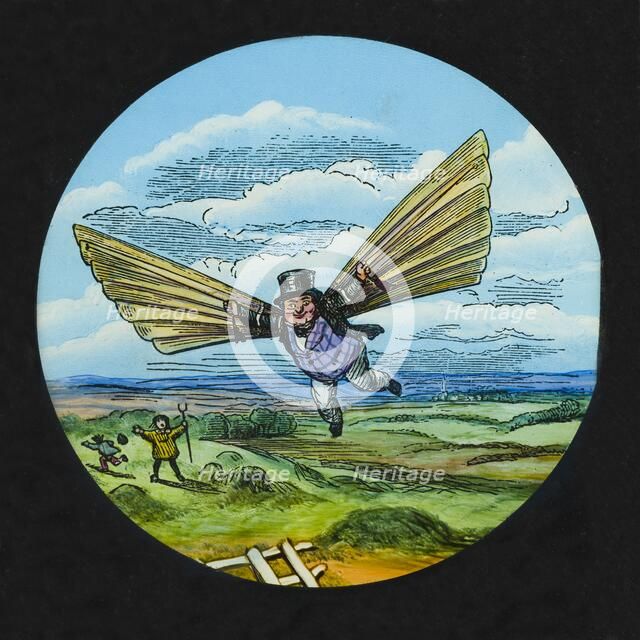 Amazing flying machine, 1882-1892. Artist: Unknown.