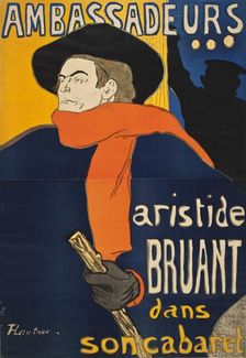 Ambassadeurs: Aristide Bruant, 1892. Creator: Henri de Toulouse-Lautrec
