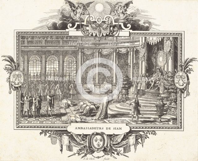 Ambassador of Siam before Louis XIV,.n.d., n.d.. Creator: Sébastien Le Clerc the Younger.