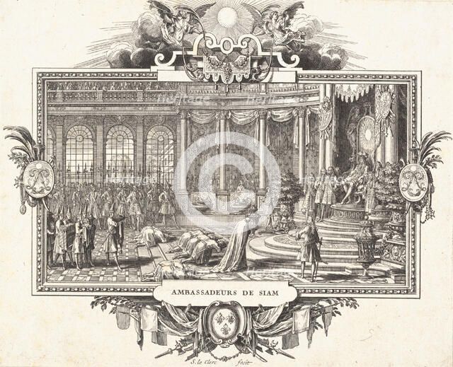 Ambassador of Siam before Louis XIV,.n.d., n.d.. Creator: Sébastien Le Clerc the Younger.