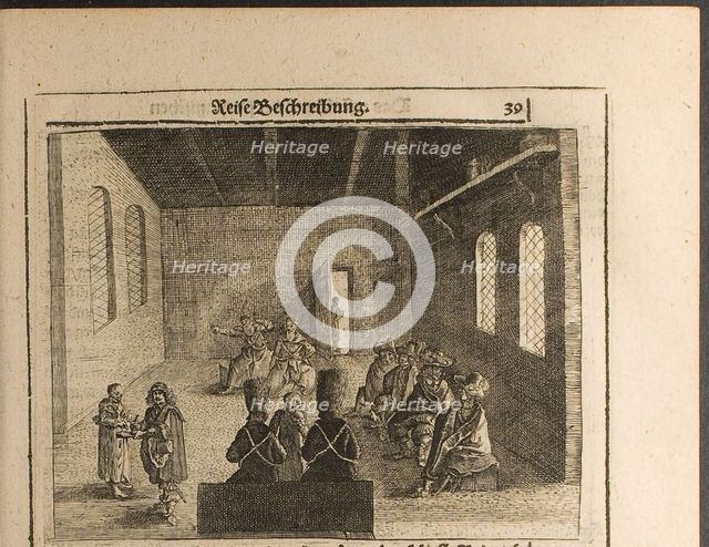 Ambassadorial Prikaz (Posolsky Prikaz) in Muscovy (Illustration from Travels to the Great Duke of M Artist: Rothgiesser, Christian Lorenzen (?-1659)