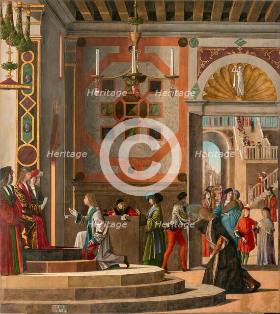 Ambassadors depart (The Legend of Saint Ursula), c1495. Creator: Carpaccio; Vittore (1460-1526).