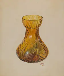 Amber Jar (Blown), c. 1937. Creator: Ralph Atkinson