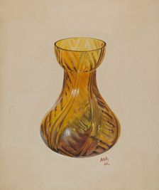 Amber Jar (Blown), c. 1937. Creator: Ralph Atkinson